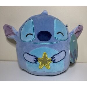 NEW Squishmallow Kellytoy Plush Disney 8" Stitch‎ with Star 2024 NWT